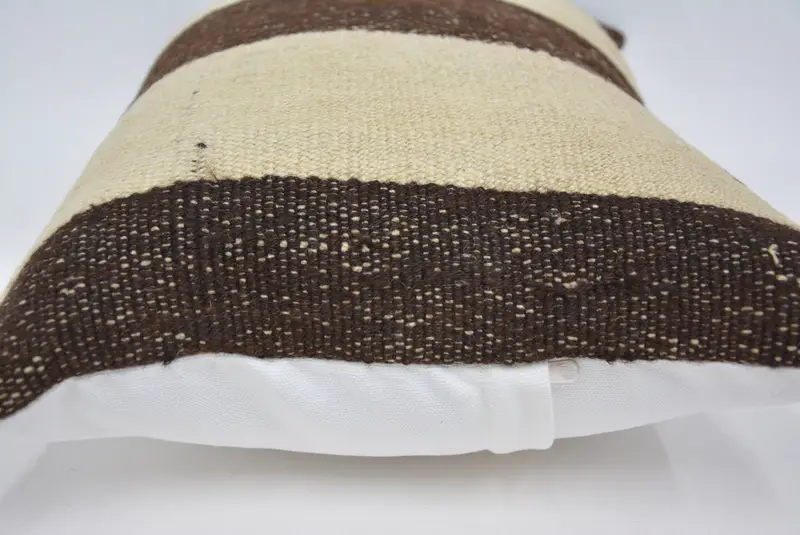 Vintage Pillow, Home Decor Pillow, Cushion Cover, Handwoven Pillow Cover Pillow Cover, 16x24 Brown Cushion Cover, Pillow for Sofa, Aesthetic Cushion - 5
