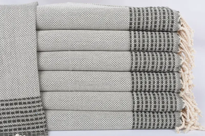 Wedding Favors, 40x20 Cotton Striped Towel, Personalized Gifts, Embroidery Towel, Wedding Anniversary Gift, Personalized Dish Towel, Home Gift - 1