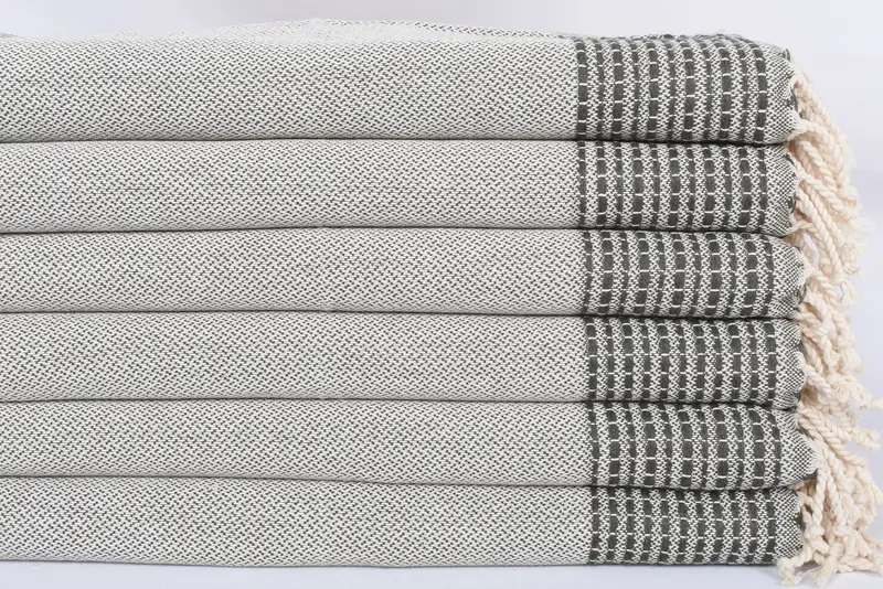 Wedding Favors, 40x20 Cotton Striped Towel, Personalized Gifts, Embroidery Towel, Wedding Anniversary Gift, Personalized Dish Towel, Home Gift - 3