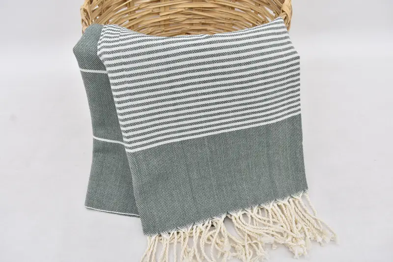 70x40 Cotton Striped Towel, Turkish hand towel, Bridesmaid Gift, Peshtemal Towel, Organic Beach Towel, Baby Boy Gift, Beach Theme Wedding Gift - 7