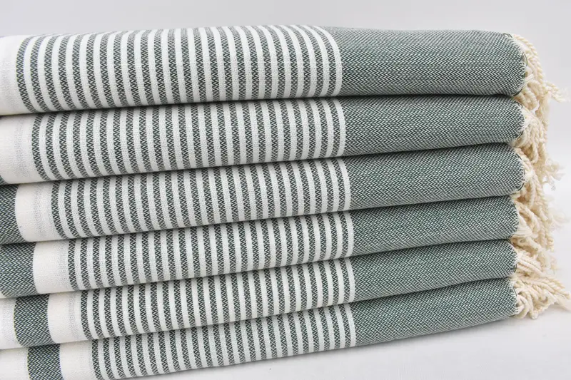 70x40 Cotton Striped Towel, Turkish hand towel, Bridesmaid Gift, Peshtemal Towel, Organic Beach Towel, Baby Boy Gift, Beach Theme Wedding Gift - 4
