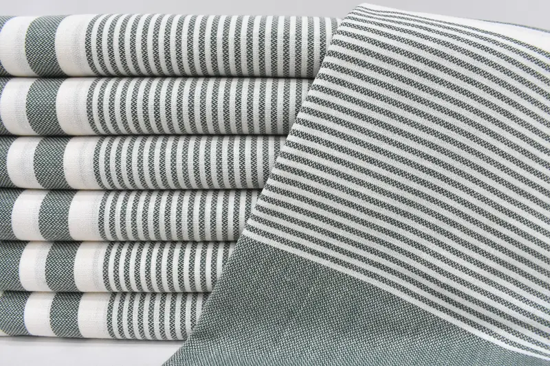 70x40 Cotton Striped Towel, Turkish hand towel, Bridesmaid Gift, Peshtemal Towel, Organic Beach Towel, Baby Boy Gift, Beach Theme Wedding Gift - 3