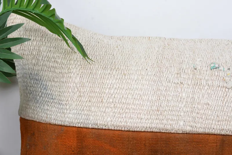 Turkish Kilim Pillow, Antique Pillows, Bolster Cushion Case, Tapestry Cushion, 16x24 White Pillow, Cushion Cover, Kilim Pillow Cover - 2