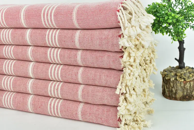 Gift For Bride, Turkish towel, Personalized Bridesmaid Gift, Handmade Gift, Best Friend Wedding Gift, Decorative Towel, 68x40 Cotton Striped Towel - 3
