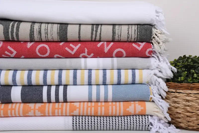 Bachelorette Party Gift, 70x40 Cotton Set of 8 Towel, Turkish hand towel, Beach Towel Gift, Custom Name Towel, Bridal Shower Favor, Organic Towel - 2