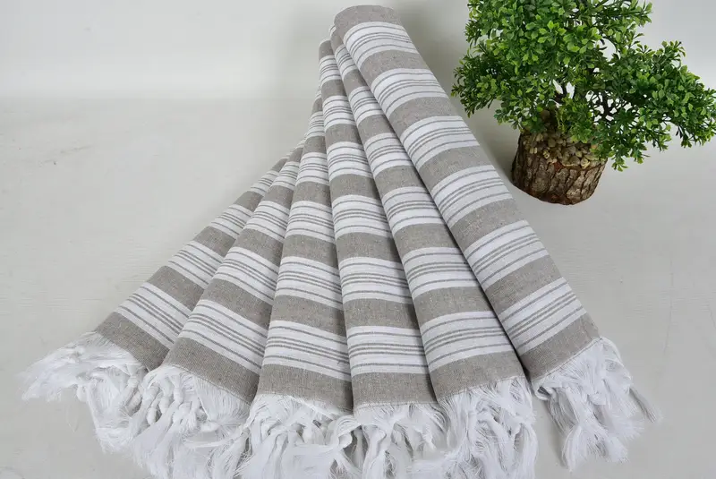 70x40 Toalla a rayas de algodón, toallas de playa personalizadas, toalla de algodón, solteros de soltera de soltera, toalla turca liviana, regalo personalizado - 4