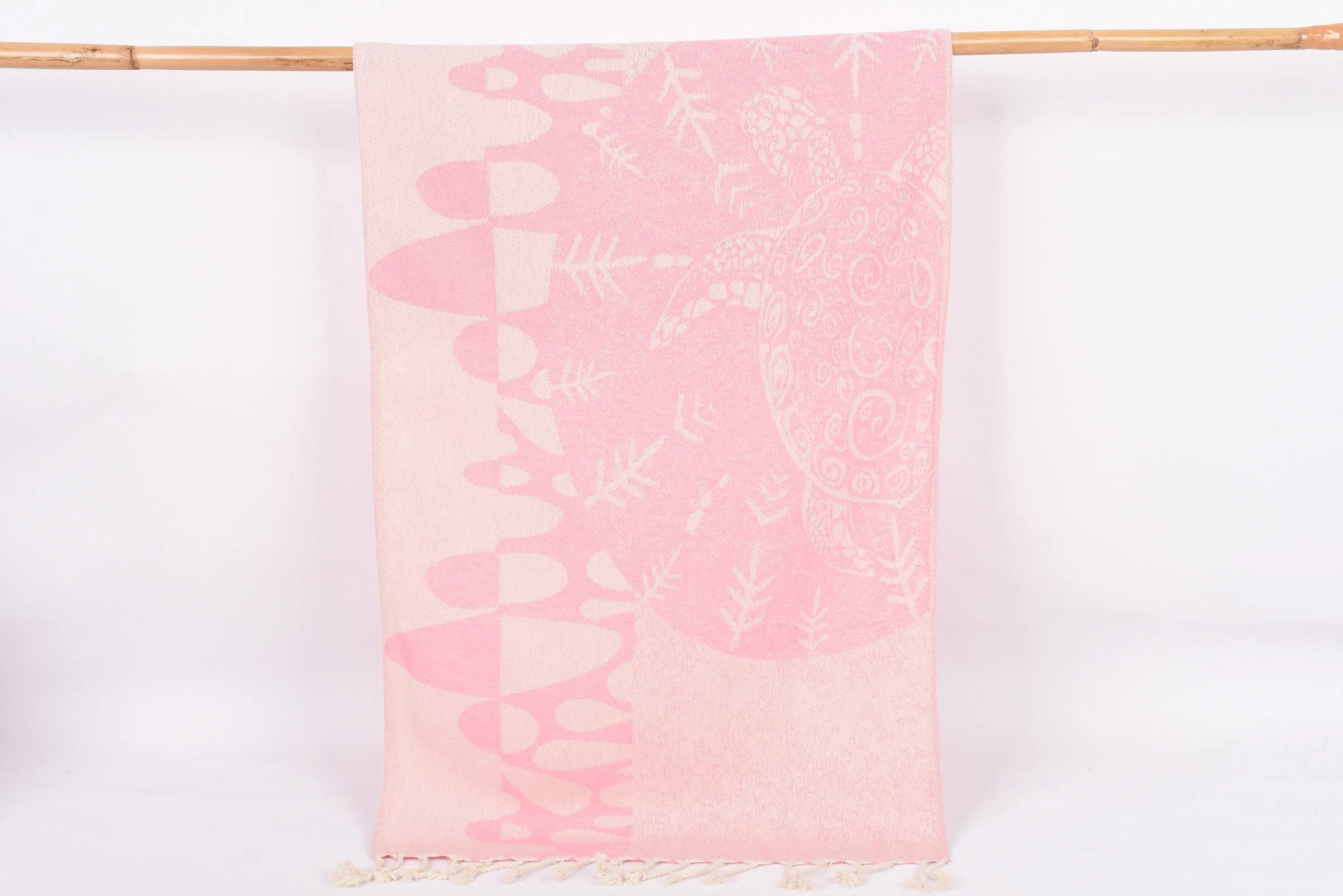Turkish Tea Towel Pink Turtle Design Dish Towel, 36x18 Inches - 1