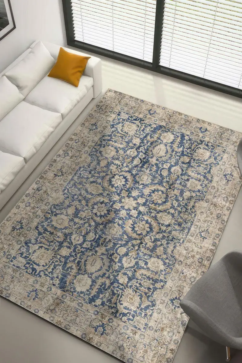 エレガントなプリントラグ：モダンなデザイン、柔らかい生地、ユニークなパターン。