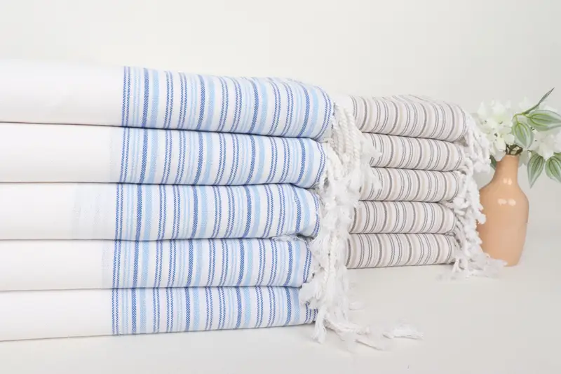 Hammam towel, Spa Towel, Christmas Favors, Monogrammed Beach Towel, Embroidered Turkish Towel, 70x40 Cotton Striped Towel, Best Beach Towel - 2