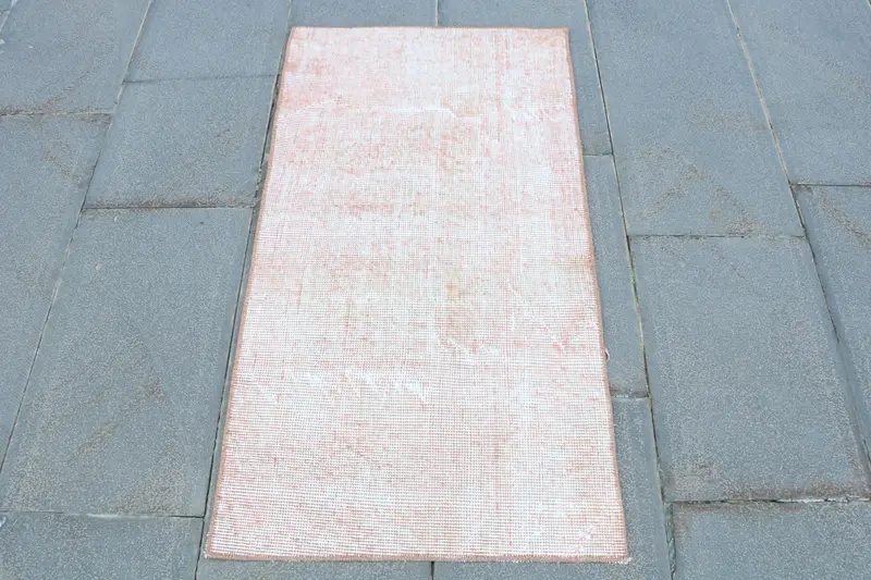 1,7x3,3 ft Turuncu Oryantal Halı, Zarif Bej Vurgular