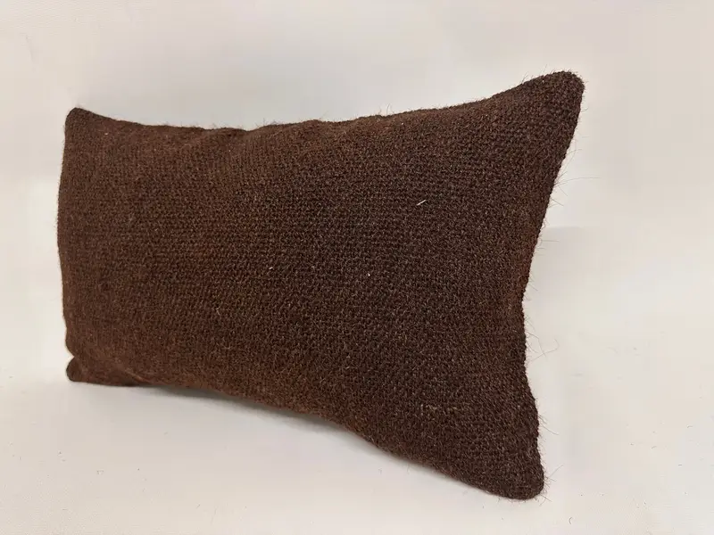 Brown Southwestern Embroidered Pillow, 12x20 Inches Throw Pillow - 4
