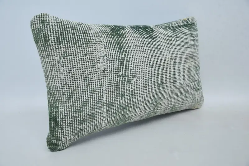 12x20 Green Cushion, Kilim Pillow, Floor Cushion Cover, Chair Pillow Case, Gift Pillow, Pillow for Sofa, Chair Pillow, Pillow Sham - 3