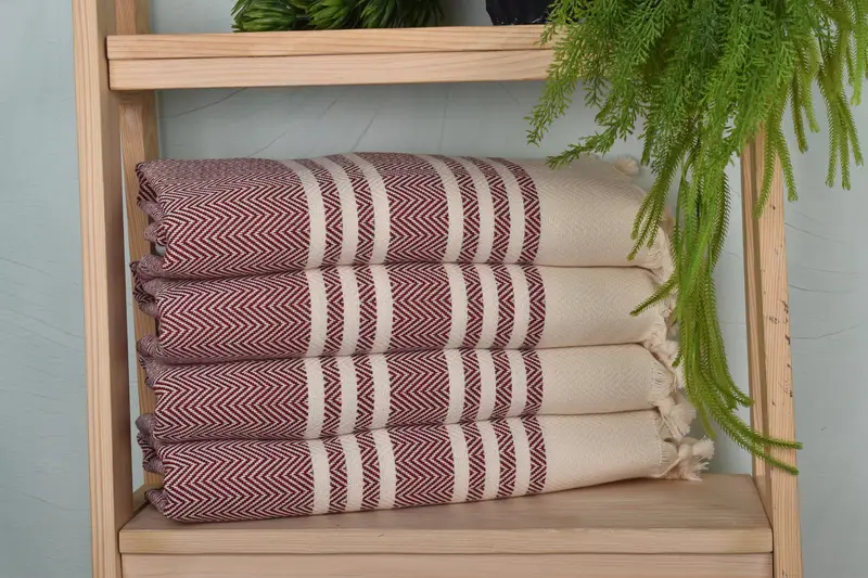 Gift Towel, Personalized Hand Towel, Bathroom Towels, First Wedding Anniversary Gift, Xmas Gifts, Custom Hand Towel, 36x20 Cotton Herringbone Towel - 1