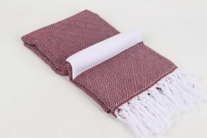 Lightweight Turkish towel, 70x40 Cotton Diamond Towel, Turkish bath towel for spa, Soft towel, Girls Weekend Favors, Gift For Bride, Handmade Gift - 6