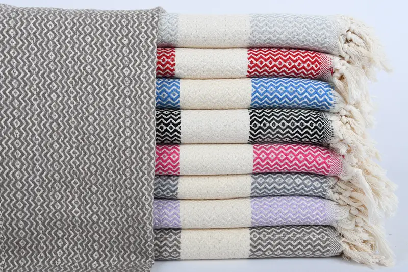 Gym Towel, Turkish Tea Towel, Bachelor Bachelorette Party Favors, Small Bath Towels, Monogram Kitchen Towel, 36x18 Cotton Zigzag Towel, Travel Towel - 1
