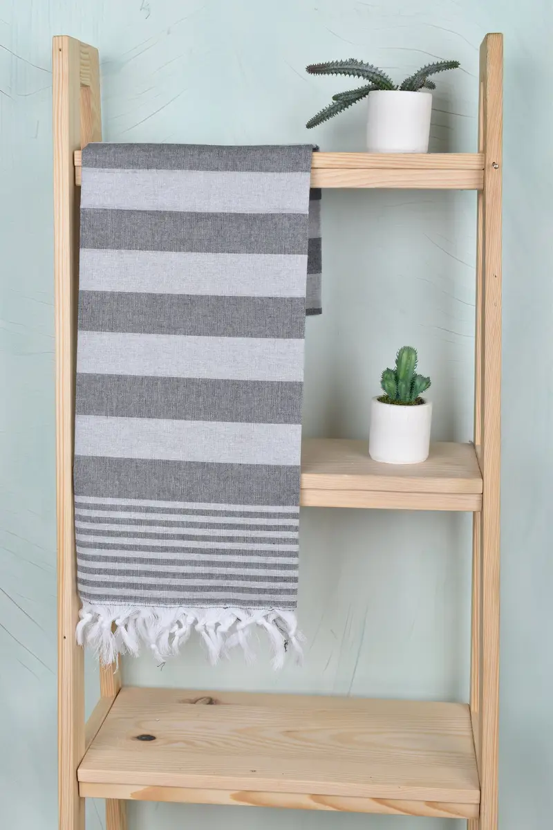 Turkish beach towel with fringe, Turkish Towel Beach, Personalized Turkish Towel, Bridesmaid Favors, Peshtemal Towel, 68x36 Cotton Striped Towel - 8