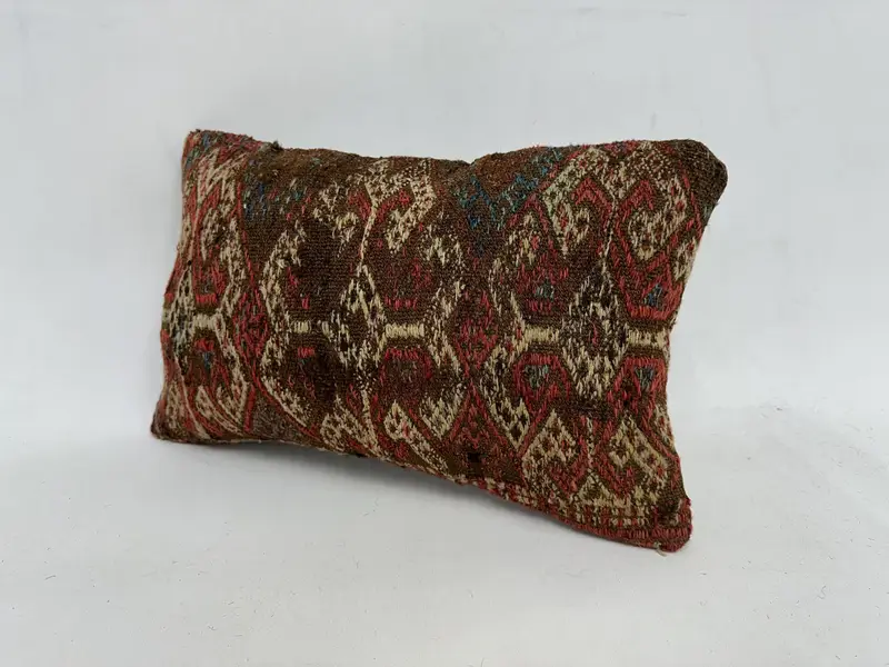Pillow for Sofa, Decorative Bolster Pillow Sham, Interior Designer Pillow, Cushion Cover, 12x20 Red Cushion Case, Boho Pillow - 4
