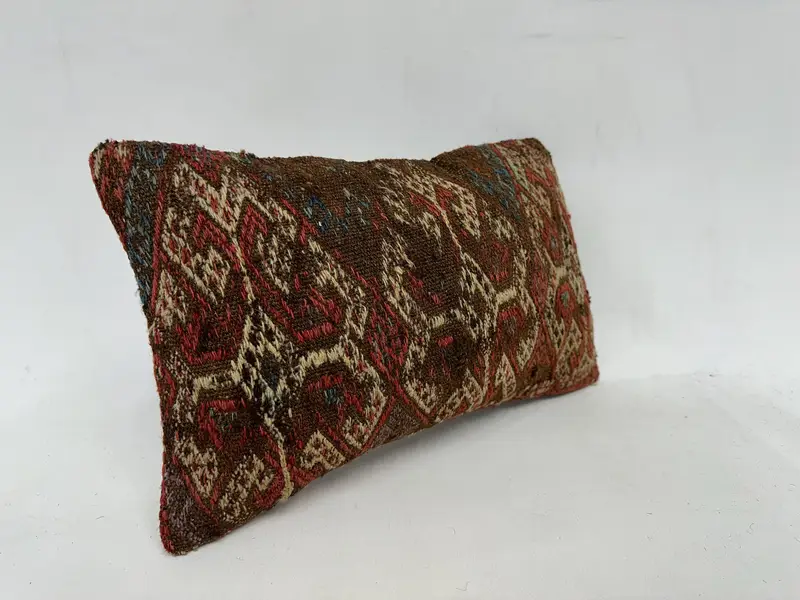 Pillow for Sofa, Decorative Bolster Pillow Sham, Interior Designer Pillow, Cushion Cover, 12x20 Red Cushion Case, Boho Pillow - 3