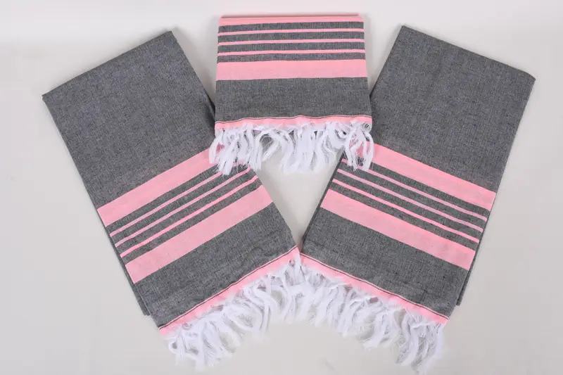 Embroidered Towel, Gym Towel, 70x40 Cotton Striped Towel, Turkish Towel Set, Bachelor Party Favors, Monogram Beach Towel, Custom Wedding Gifts - 6