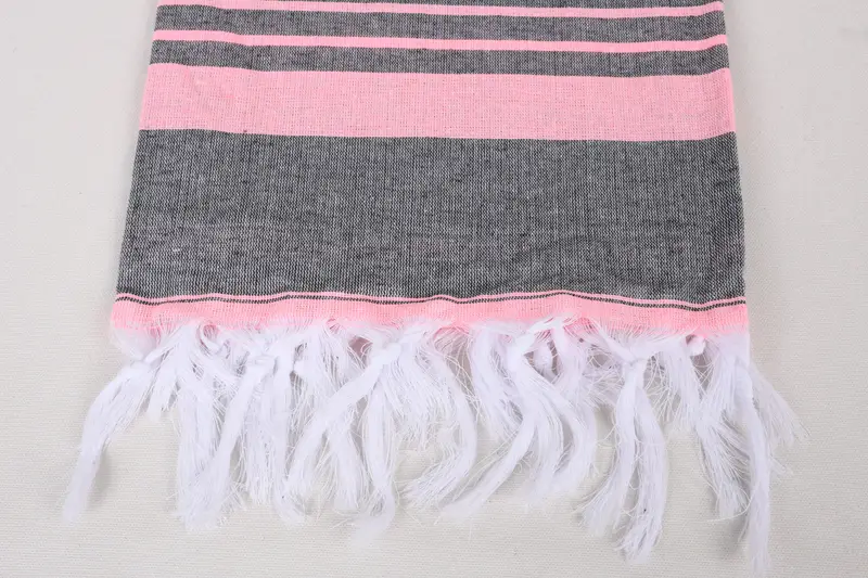 Embroidered Towel, Gym Towel, 70x40 Cotton Striped Towel, Turkish Towel Set, Bachelor Party Favors, Monogram Beach Towel, Custom Wedding Gifts - 3