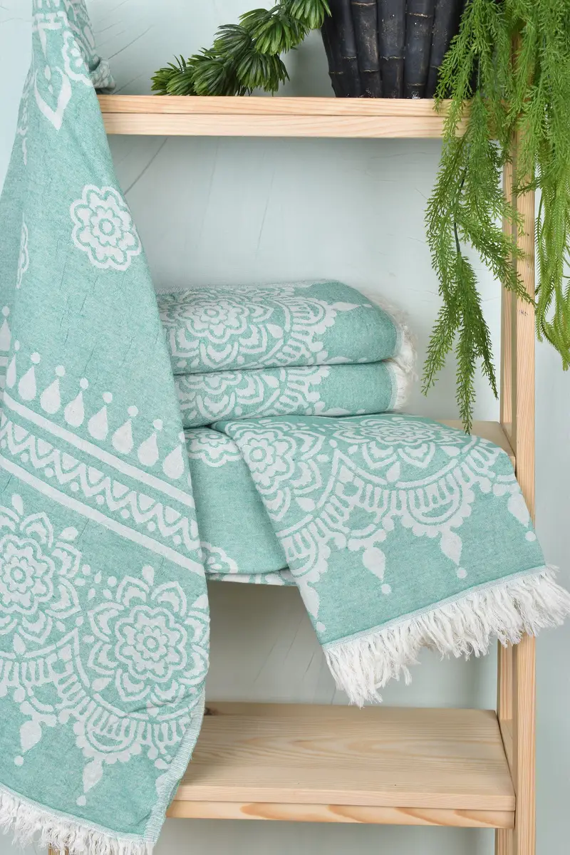 Bachelorette Towel, Beach Towel Gift, Turkish Towel Beach Towel, 74x36 Cotton Floral Patterned Towel, Christmas Gift, Embroidered Towel, Soft towel - 7