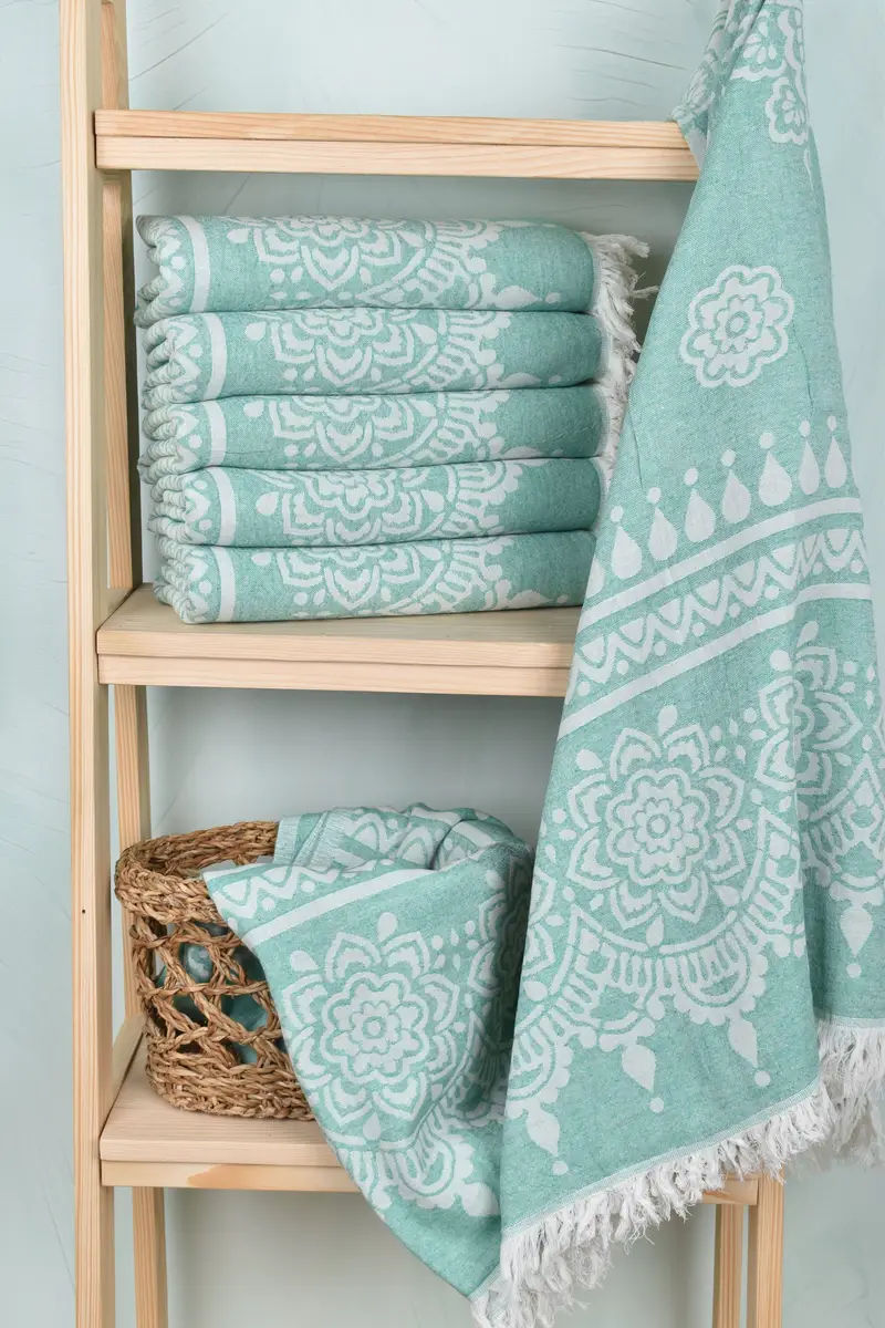 Bachelorette Towel, Beach Towel Gift, Turkish Towel Beach Towel, 74x36 Cotton Floral Patterned Towel, Christmas Gift, Embroidered Towel, Soft towel - 4