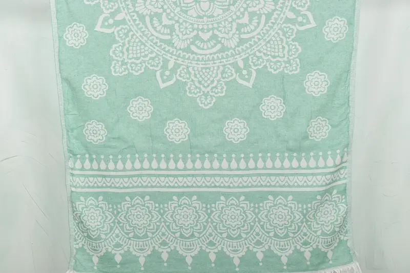 Bachelorette Towel, Beach Towel Gift, Turkish Towel Beach Towel, 74x36 Cotton Floral Patterned Towel, Christmas Gift, Embroidered Towel, Soft towel - 1