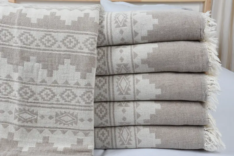92x80 Cotton Kilim Towel, Personalized Gifts, Bachelor Gift, Turkish Blanket Throw, Beach Wedding Favor, Tablecloth, Organic Throw, Turkish Blanket - 1