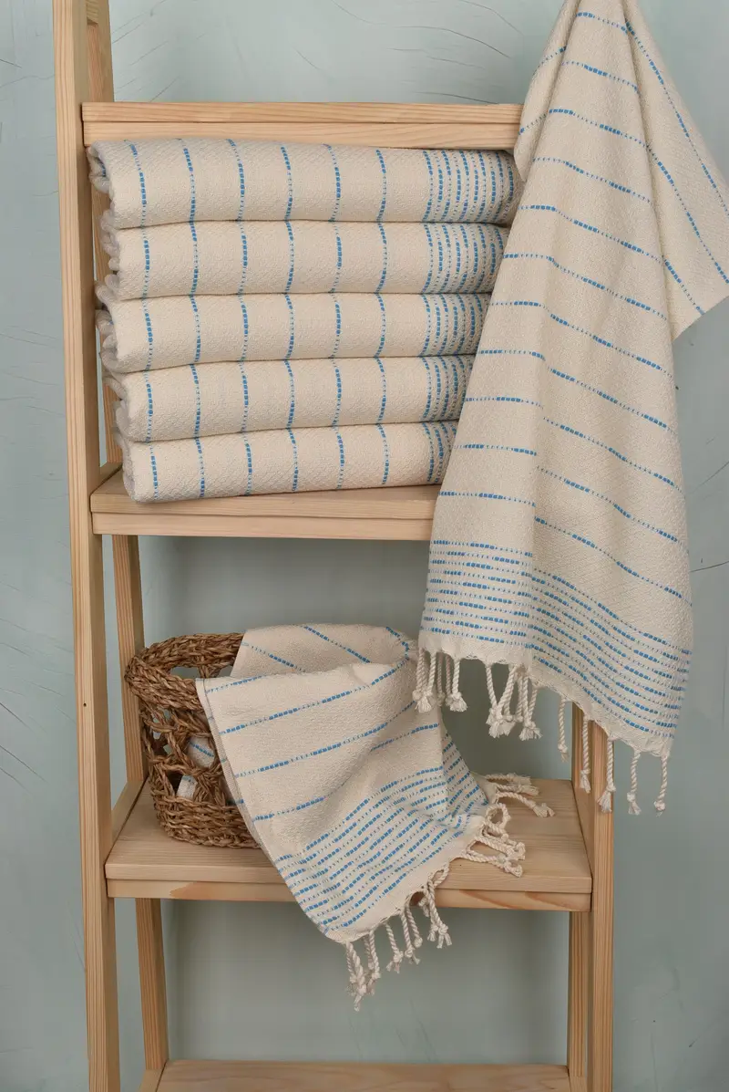 Wedding Gift, Turkish Towel Hand Towel, Embroidery Towel, 36x18 Cotton Striped Design Towel, Personalized Kitchen Towel, Personalized Gift For Her - 3