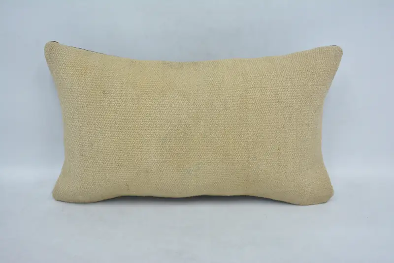 One Of A Kind Cushion Case, Turkish Pillow, Toss Pillow Cover, Interior Designer Pillow, 12x20 Beige Pillow Cover, Cushion Cover, Vintage Pillow - 1
