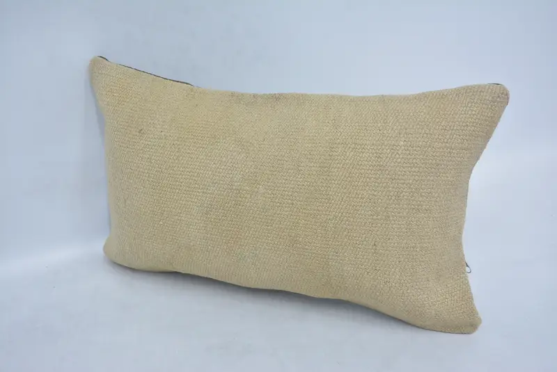 One Of A Kind Cushion Case, Turkish Pillow, Toss Pillow Cover, Interior Designer Pillow, 12x20 Beige Pillow Cover, Cushion Cover, Vintage Pillow - 4