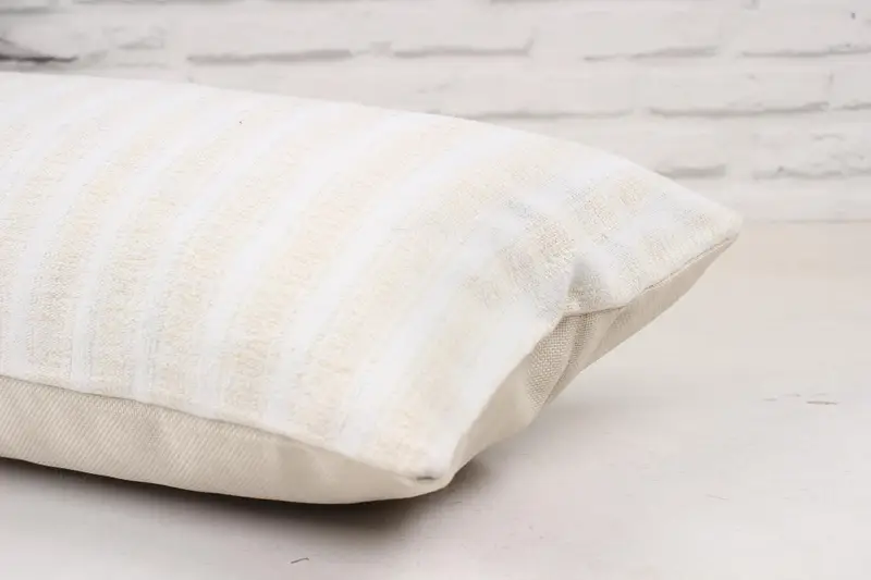 Boho Pillow, 12x48 White Cushion, Morroccon Kilim Cushion Pillow Cover, Antique Pillows, Pillow for Couch, Cushion Case, Couch Pillow Cover - 6