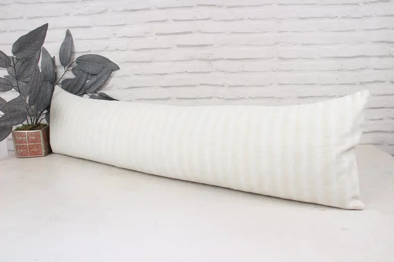 Boho Pillow, 12x48 White Cushion, Morroccon Kilim Cushion Pillow Cover, Antique Pillows, Pillow for Couch, Cushion Case, Couch Pillow Cover - 4