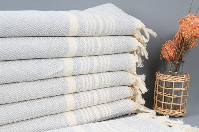 40x18 Cotton Striped Towel, Small Bath Towels, Custom Tea Towel, Personalized Kitchen Towel, Boyfriend Gift, Custom Hand Towel, Bachelor Towel - 1