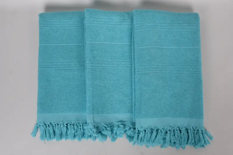 Spa Towel, Scarf Towel, Absorbent Turkish towel, Peshtemal Towel, Bath towel, 70x36 Cotton Striped Terry Towel, Valentines Gift, Custom Beach Towel - 7