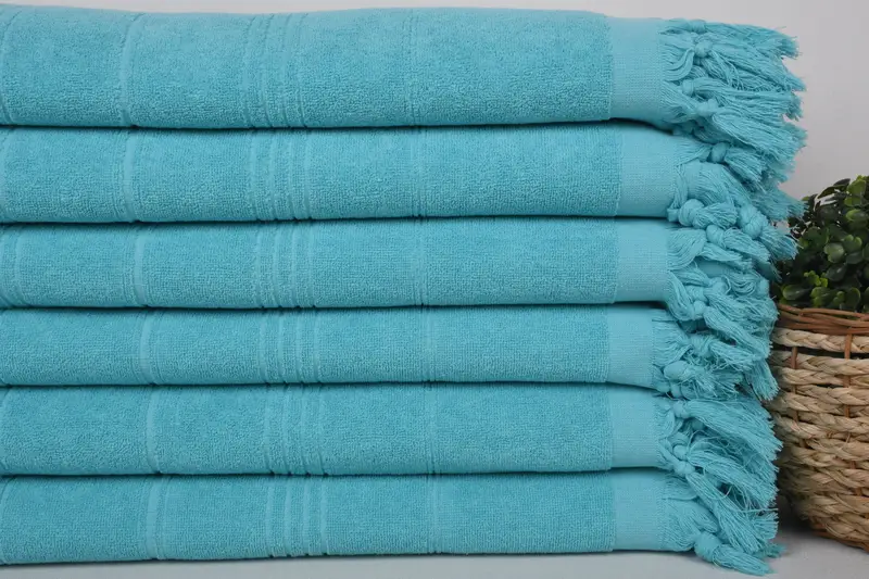 Spa Towel, Scarf Towel, Absorbent Turkish towel, Peshtemal Towel, Bath towel, 70x36 Cotton Striped Terry Towel, Valentines Gift, Custom Beach Towel - 2