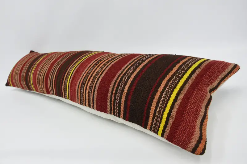 Nautical Throw Cushion, Home Decor Pillow, 12x48 Red Pillow Case, Vintage Kilim Throw Pillow, Ethnic Pillow Cover, Gift Pillow, Pillow Cover - 5