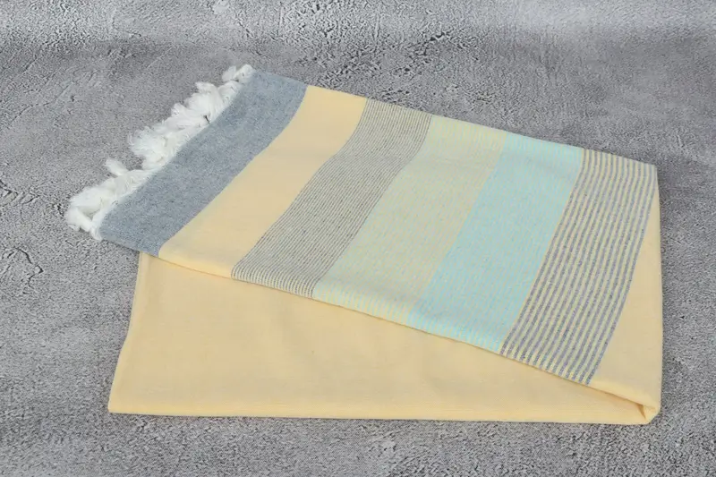 Beach Towel Monogram, 68x40 Cotton Striped Towel, Personalized Gift For Her, Handmade Gift, Soft towel, Large Turkish Towel, Family Gift Basket - 6
