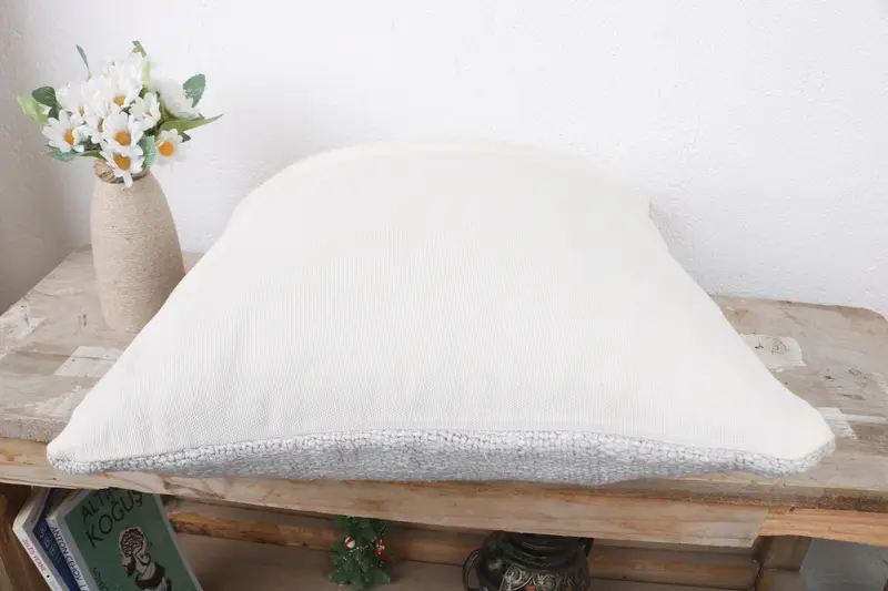 Kilim Pillow, 16x16 White Cushion Cover, Kilim Pillow Cover, Garden Cushion, Turkish Kilim Pillow, Ethnic Cushion, Pillow Cover - 7