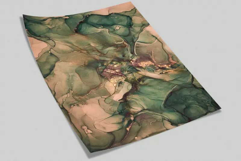Brown Green Marble, Paper Wall Art, Marble Wall Print, Custom Wall Paper, Bright Wall Paper, Gold Marble Wall Poster, - 3