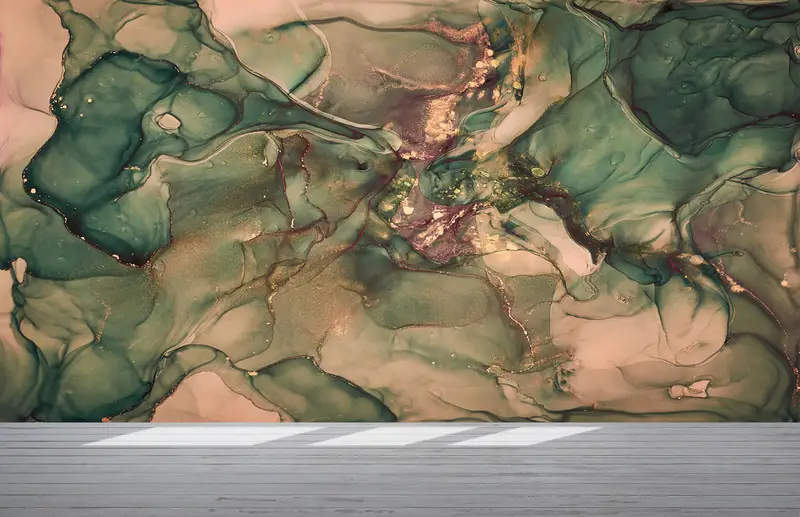 Brown Green Marble, Paper Wall Art, Marble Wall Print, Custom Wall Paper, Bright Wall Paper, Gold Marble Wall Poster, - 10