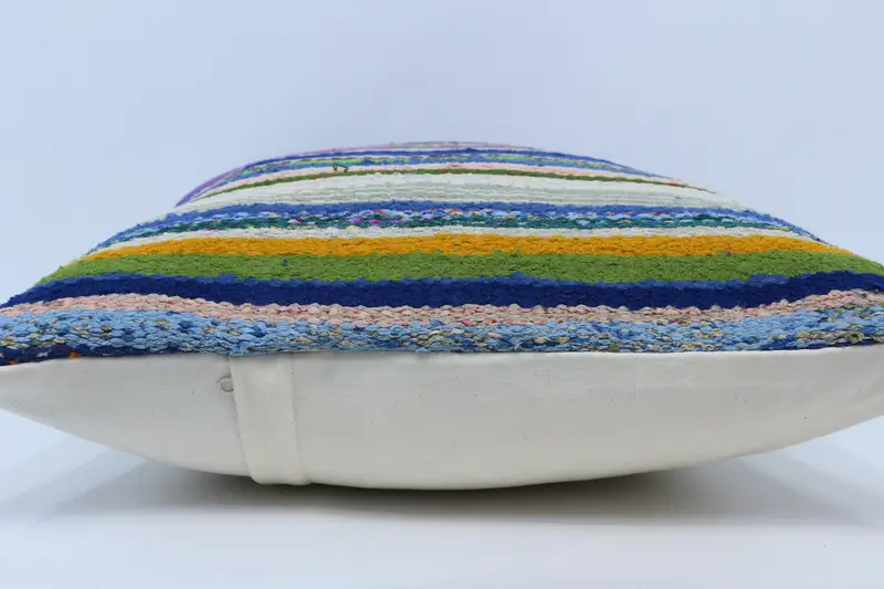 Kilim Pillow Cover, Pillow for Couch, Colorful Pillow Case, Chair Pillow Cover, Pillow Sham, Pillow for Sofa, 20x28 Blue Cushion - 5