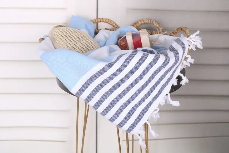 Bachelor Party Gifts, Turkish Bath Towel Set, Best Friend Wedding Gift, Wedding Gift, 70x40 Cotton Striped Towel, Bridal Shower Gift, Bath towel - 2