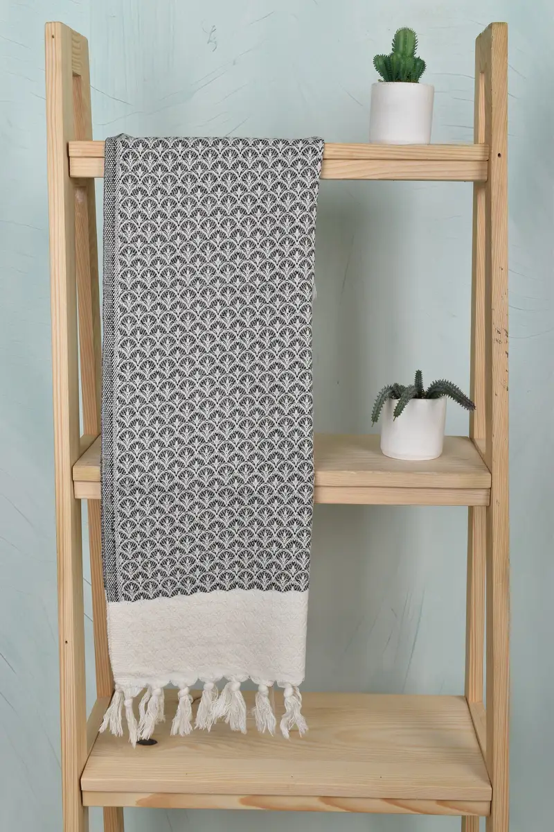 Monogram Kitchen Towel, Kitchen Towel, 34x18 Cotton Floral Design Towel, Bridal Party Gifts, Xmas Gifts, Bathroom Towels, Wedding Hand Made Gift - 8