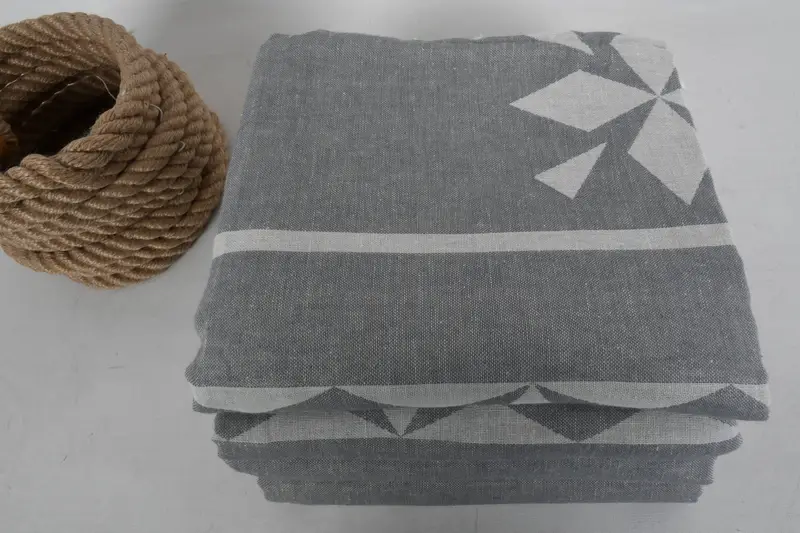 68x36 Cotton Compass Rose Design Towel, Personalized Turkish Towel, Holiday Towel, Sand-free towel, Personalized Wedding Gift For Couple, Soft towel - 5
