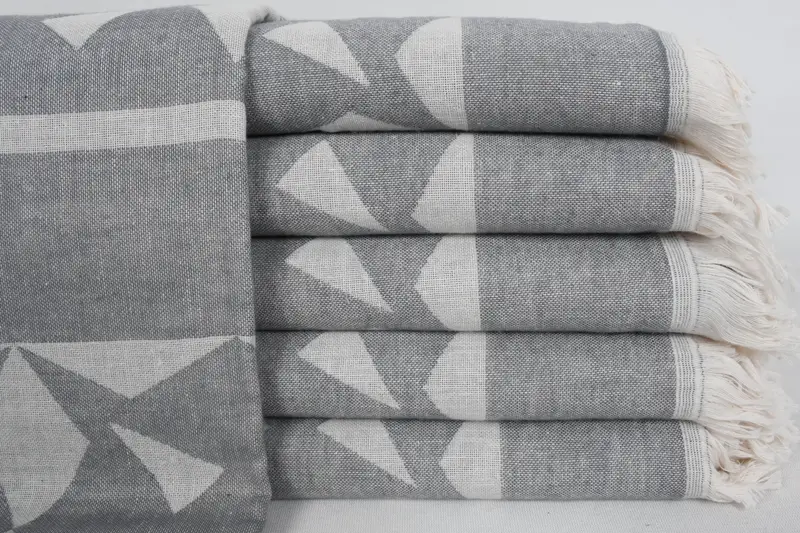 68x36 Cotton Compass Rose Design Towel, Personalized Turkish Towel, Holiday Towel, Sand-free towel, Personalized Wedding Gift For Couple, Soft towel - 1