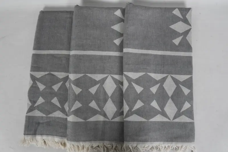 68x36 Cotton Compass Rose Design Towel, Personalized Turkish Towel, Holiday Towel, Sand-free towel, Personalized Wedding Gift For Couple, Soft towel - 4