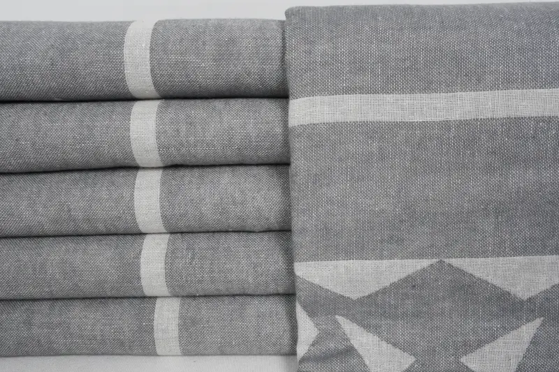 68x36 Cotton Compass Rose Design Towel, Personalized Turkish Towel, Holiday Towel, Sand-free towel, Personalized Wedding Gift For Couple, Soft towel - 2