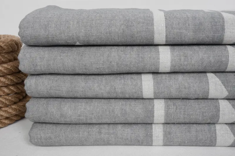 68x36 Cotton Compass Rose Design Towel, Personalized Turkish Towel, Holiday Towel, Sand-free towel, Personalized Wedding Gift For Couple, Soft towel - 3