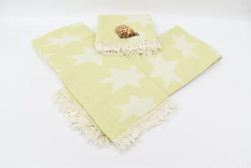 Gifts For Him, Sand-resistant Turkish towel for the beach, 68x36 Cotton Star Design Towel, Peshtemal, Quick-Dry Beach Towel, Cotton towel - 8